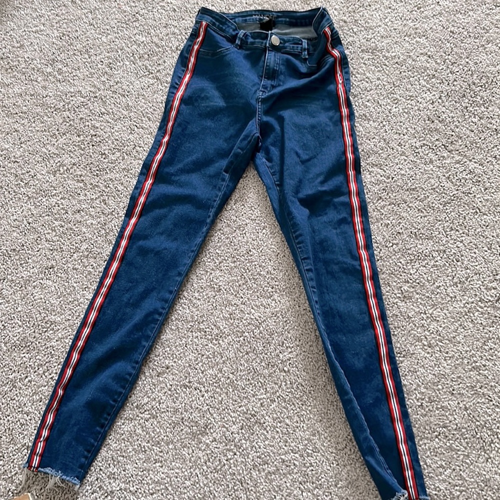 Dark wash high waist jeggings